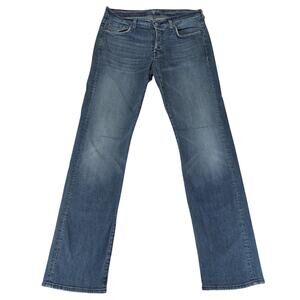 7 for All Mankind Standard Straight‎ Leg Jeans Stretch Men's Size 33 Button Fly